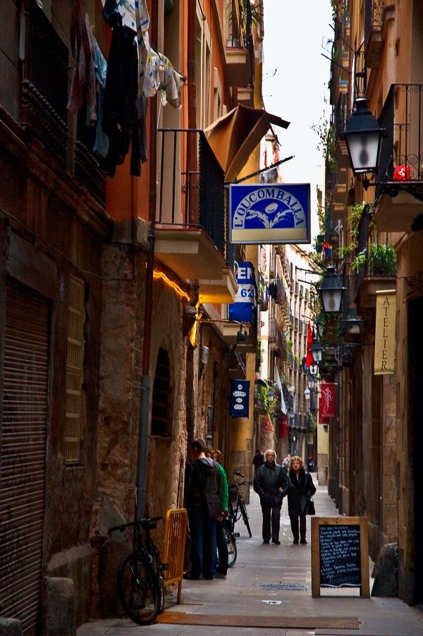 Alley in Barcalona, Spain