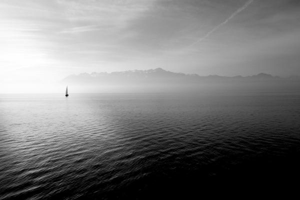 Alone in the vast sea