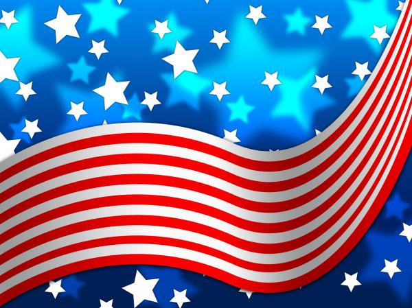 American Flag Background Means National Proud And Identity