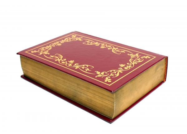An old book isolated on white background