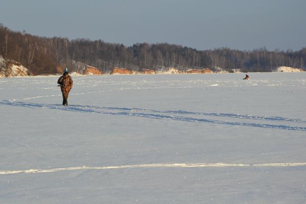 Frozen Kaunas reservoir