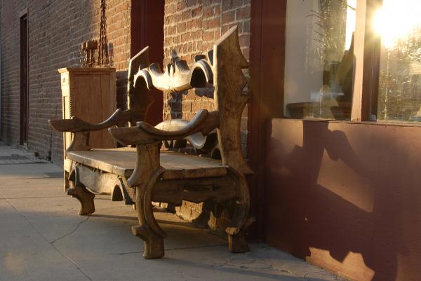 Antique Wooden Bench (Color Version)