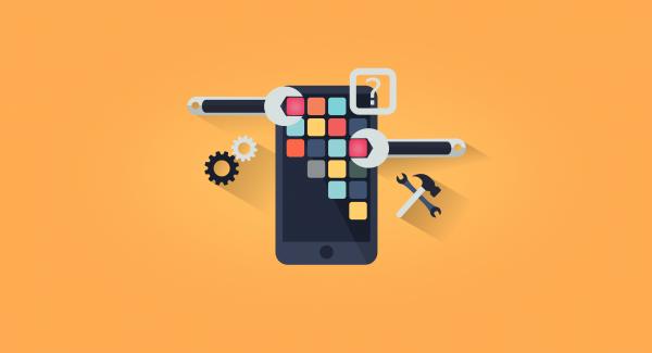 App Development - App Design - Simple Illustration