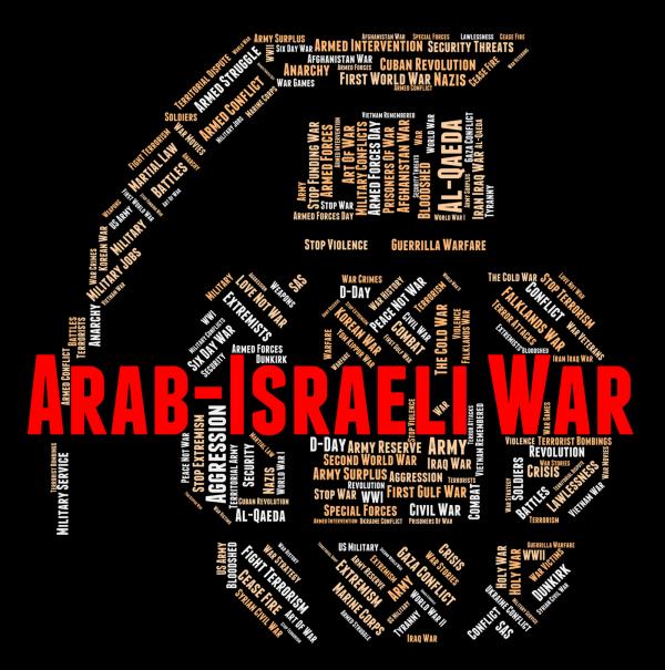 Arab Israeli War Shows Middle Eastern And Arabian