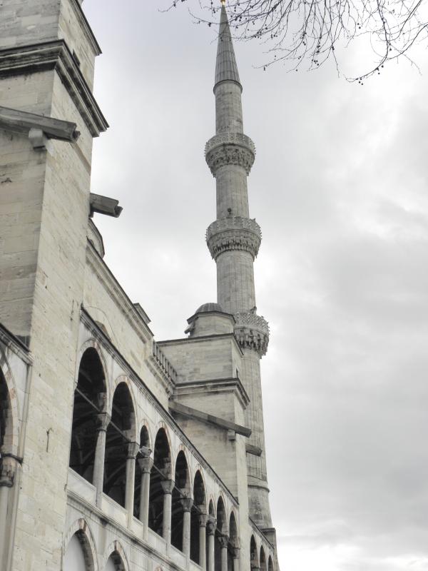 Arches and colonnades of the Blue Mosque