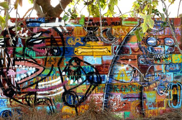 Art on abandoned wall