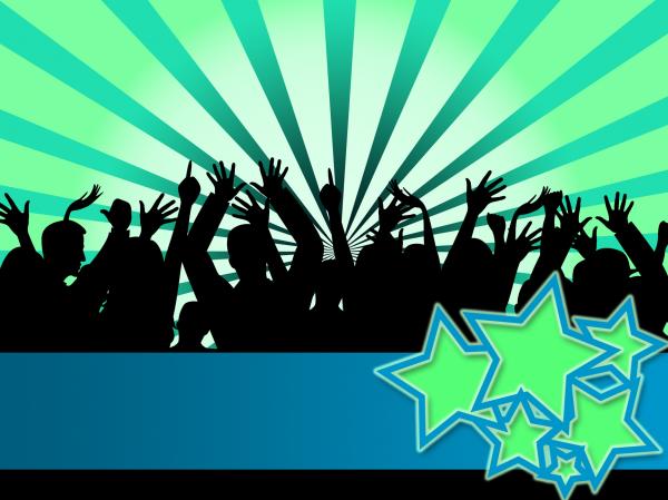 Audience Copyspace Indicates Group Of People And Beam