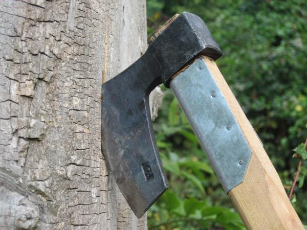 Axe on a tree