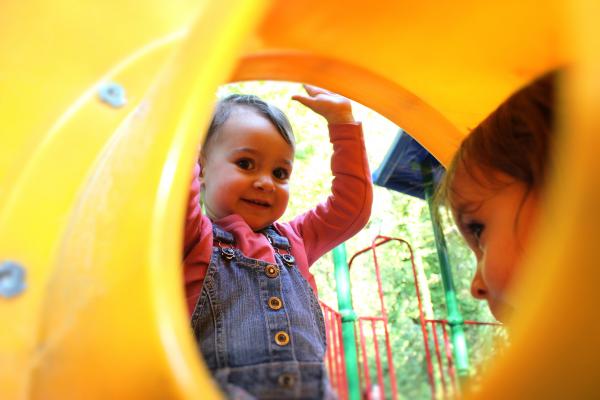 Babies Playing On the Slide