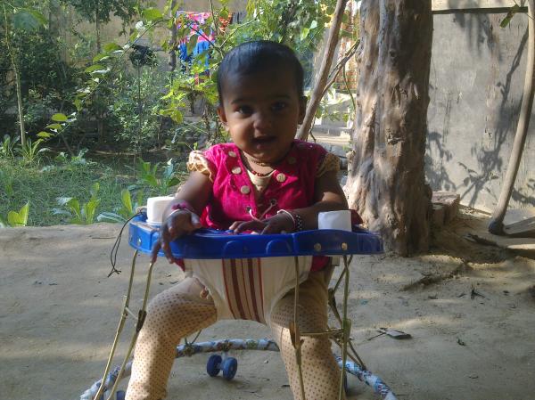 Baby on walker