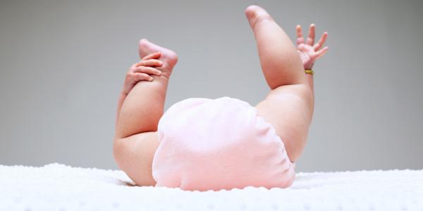 Baby with diapers