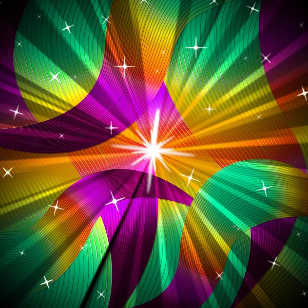 Background Color Represents Sun Rays And Glowing