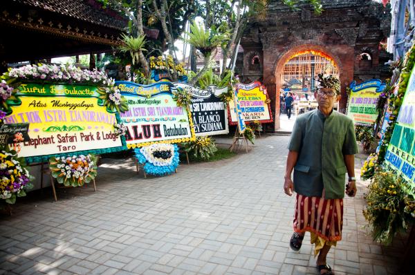 Bali ceremony in temple