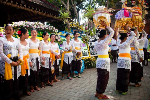 Bali ceremony in temple