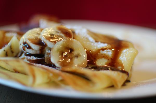 Banana Crepe with chocolate