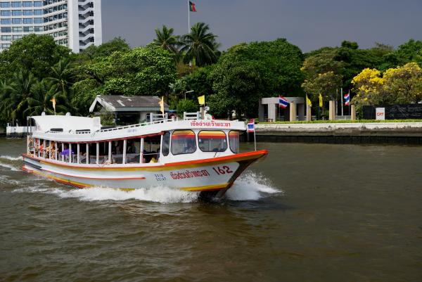 Bangkok River traffic.