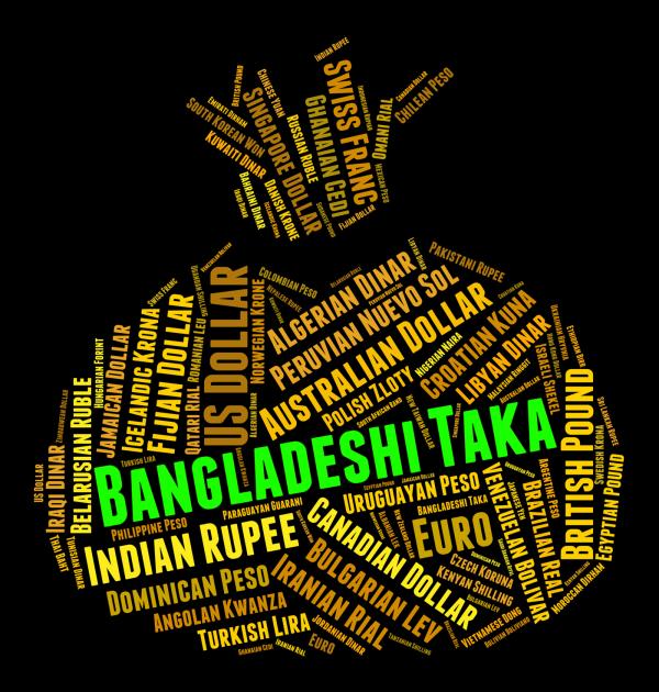 Bangladeshi Taka Represents Currency Exchange And Coinage