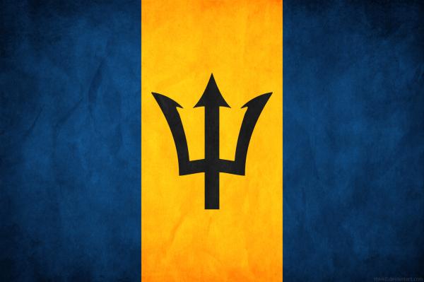 Barbados Grunge Flag