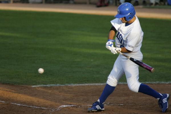 Playing baseball