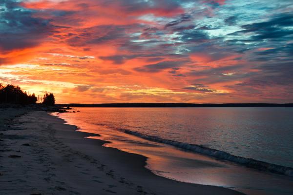 Beach at sunrise