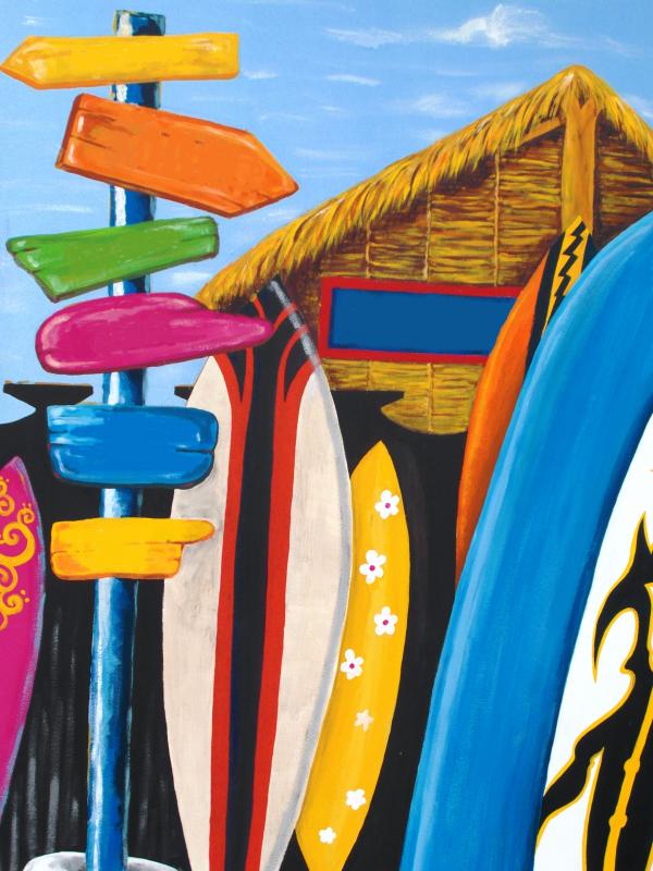Beach Hut Blank Signs