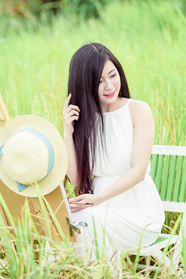 Beautiful Girl in a Meadow
