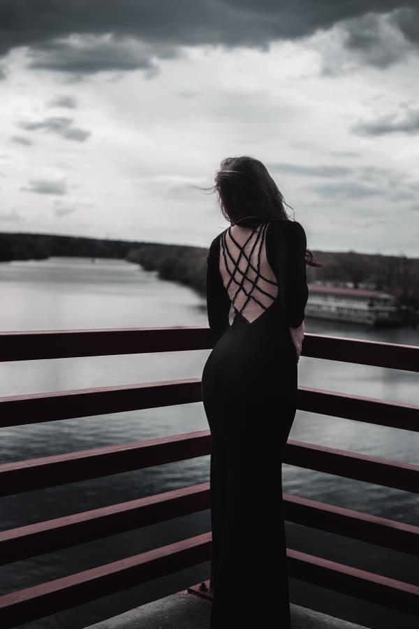Beauty in Black Dress