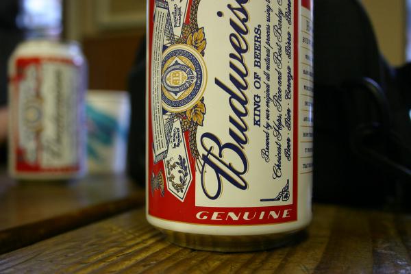 Beer can closeup