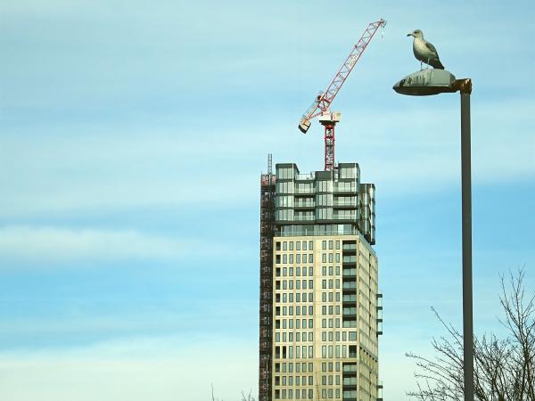 Beige Concrete High-rise Building