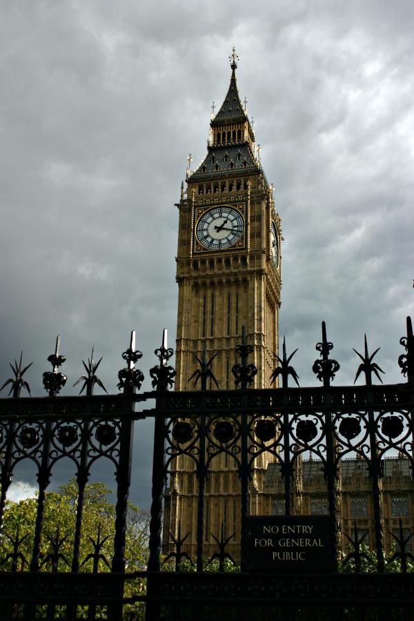 Big Ben behind the gates