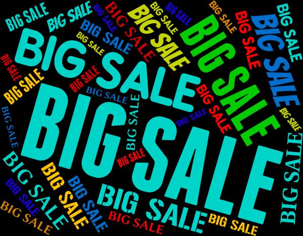 Big Sale Indicates Promotional Bargains And Discount