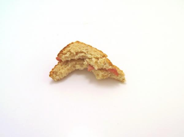 Bite of sandwich