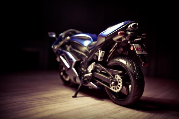 Black and Blue Sports Bike