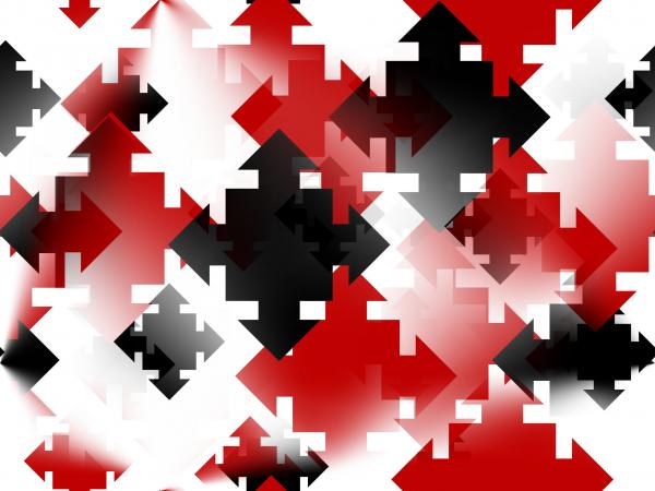 Black and red multi direction