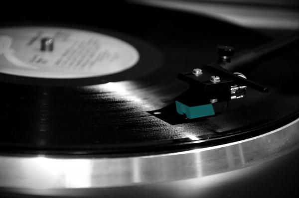 Black and Silver Turntable