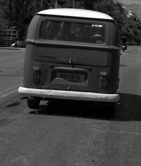 Black and white car
