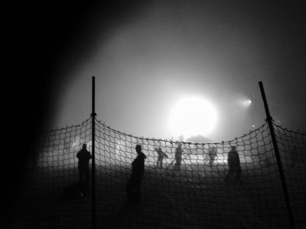 Black and White Ski Jumps