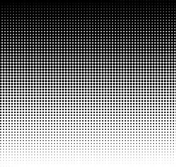 Black halftone dots on white