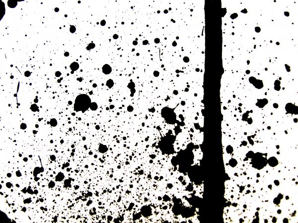 Black ink splatter
