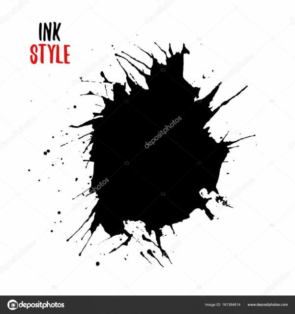 Black ink splatters
