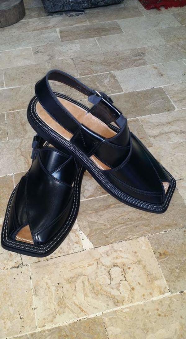 Black Leather Sandals