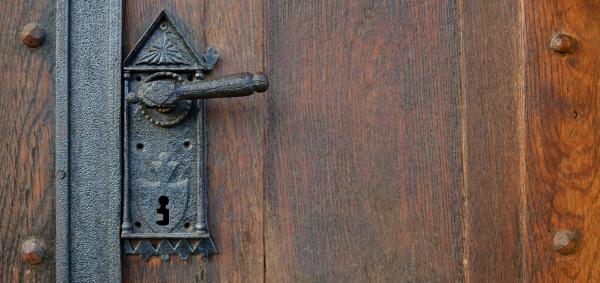 Black Metal Door Lever