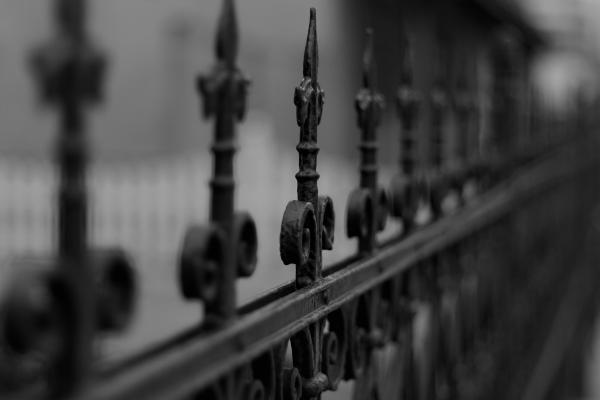 Black Metal Painted Fence