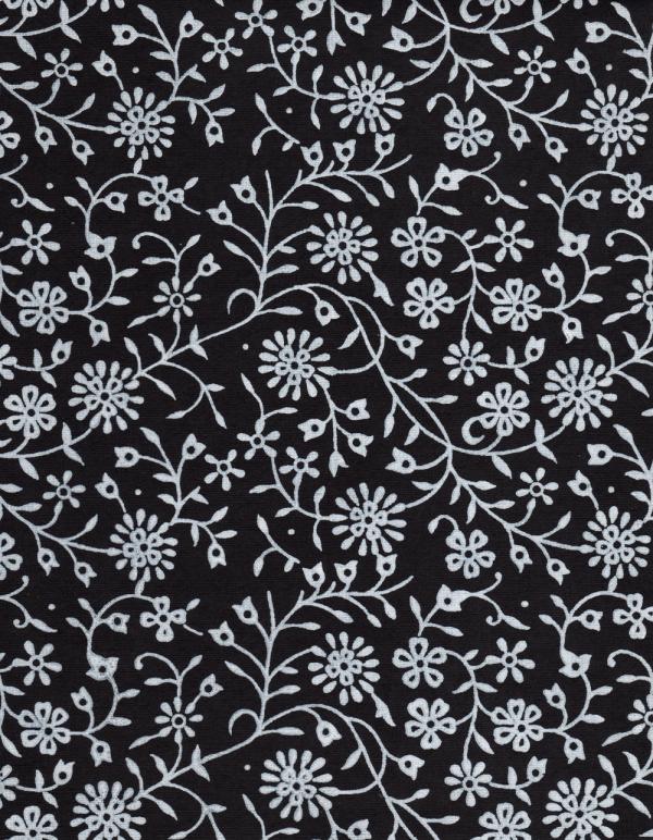 Black Paper White Flowers
