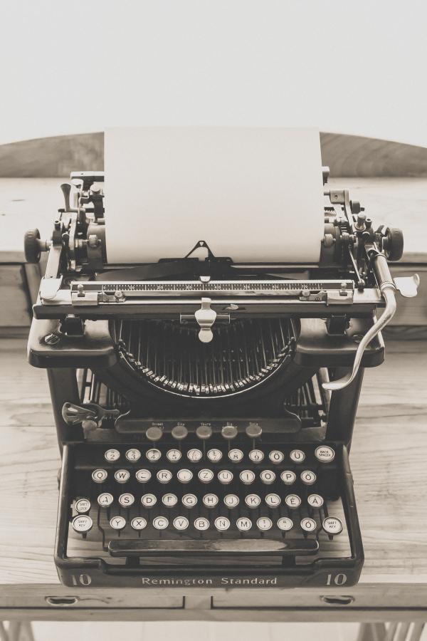 Black Vintage Typewriter