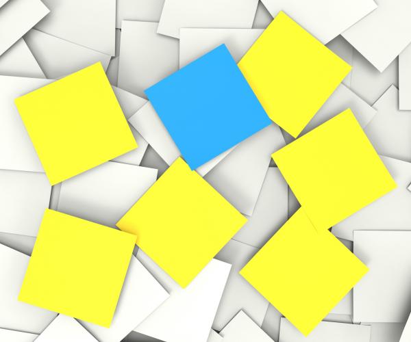 Blank Post It Notes Shows Copyspace Messages And Notices