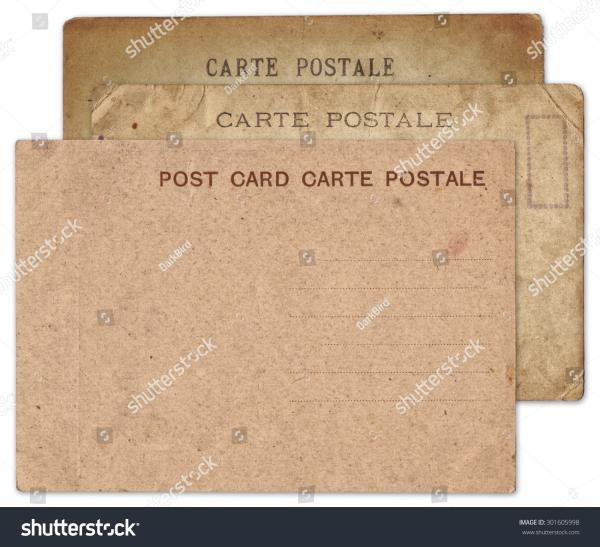 Blank Vintage Postcard