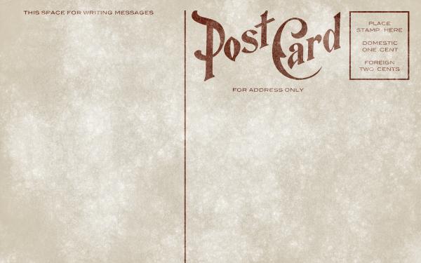 Blank Vintage Postcard - Grunge Edition