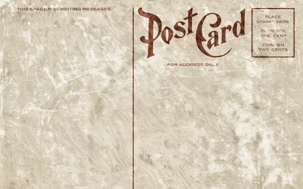 Blank Vintage Postcard - Grunge Edition