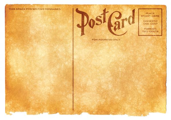Blank Vintage Postcard - Sepia Grunge